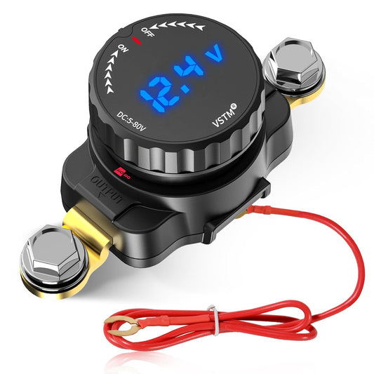 Ansbell QP011_6 Side Post Battery Disconnect Switch with LED Voltage Display - Product Overview