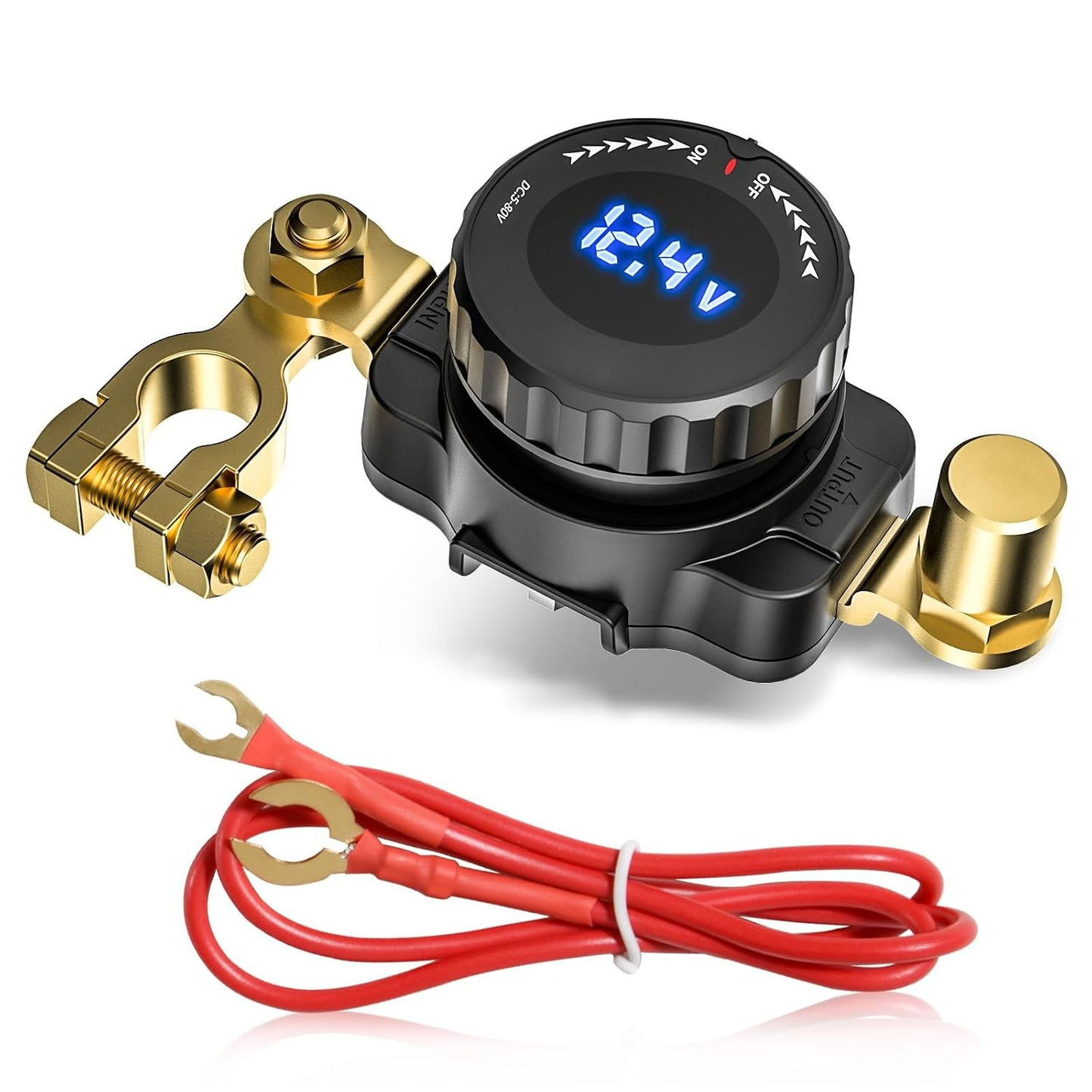 Ansbell Top Post Battery Disconnect Switch with Voltmeter - Product Overview