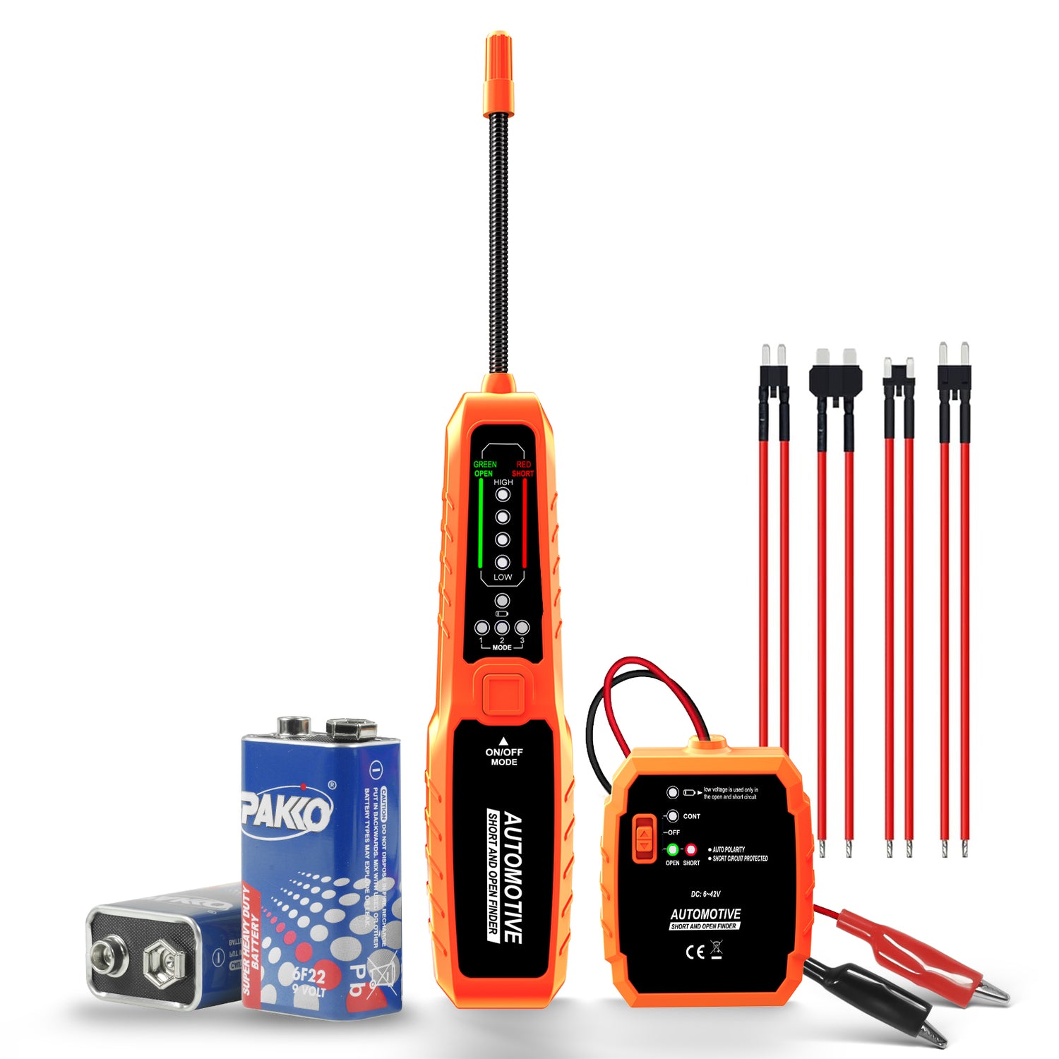 Ansbell YDS681 Automotive Circuit Tracer Kit - Complete Set with Transmitter, Receiver, and 4-Piece Fuse Adapter