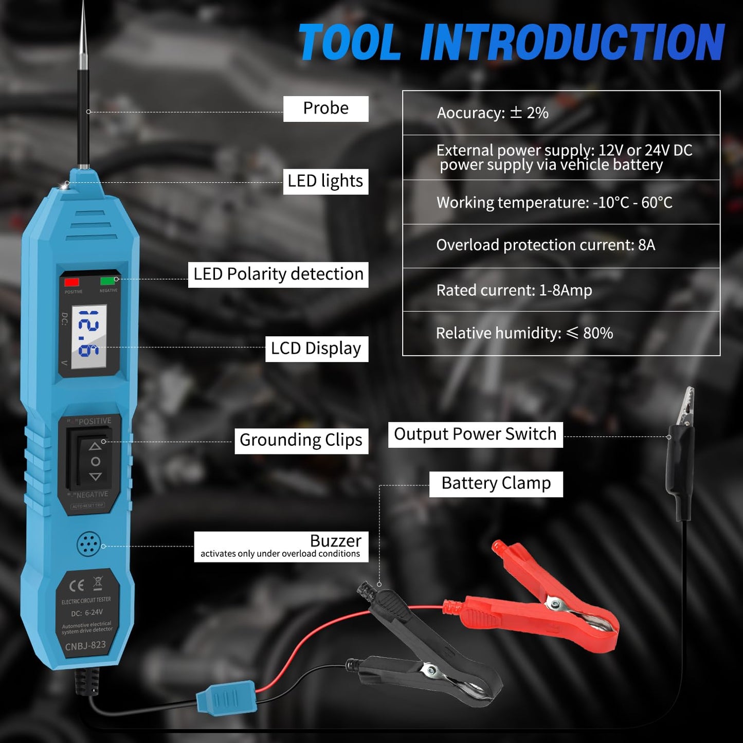 CNBJ-823 Accessories Guide and Function Reference Chart