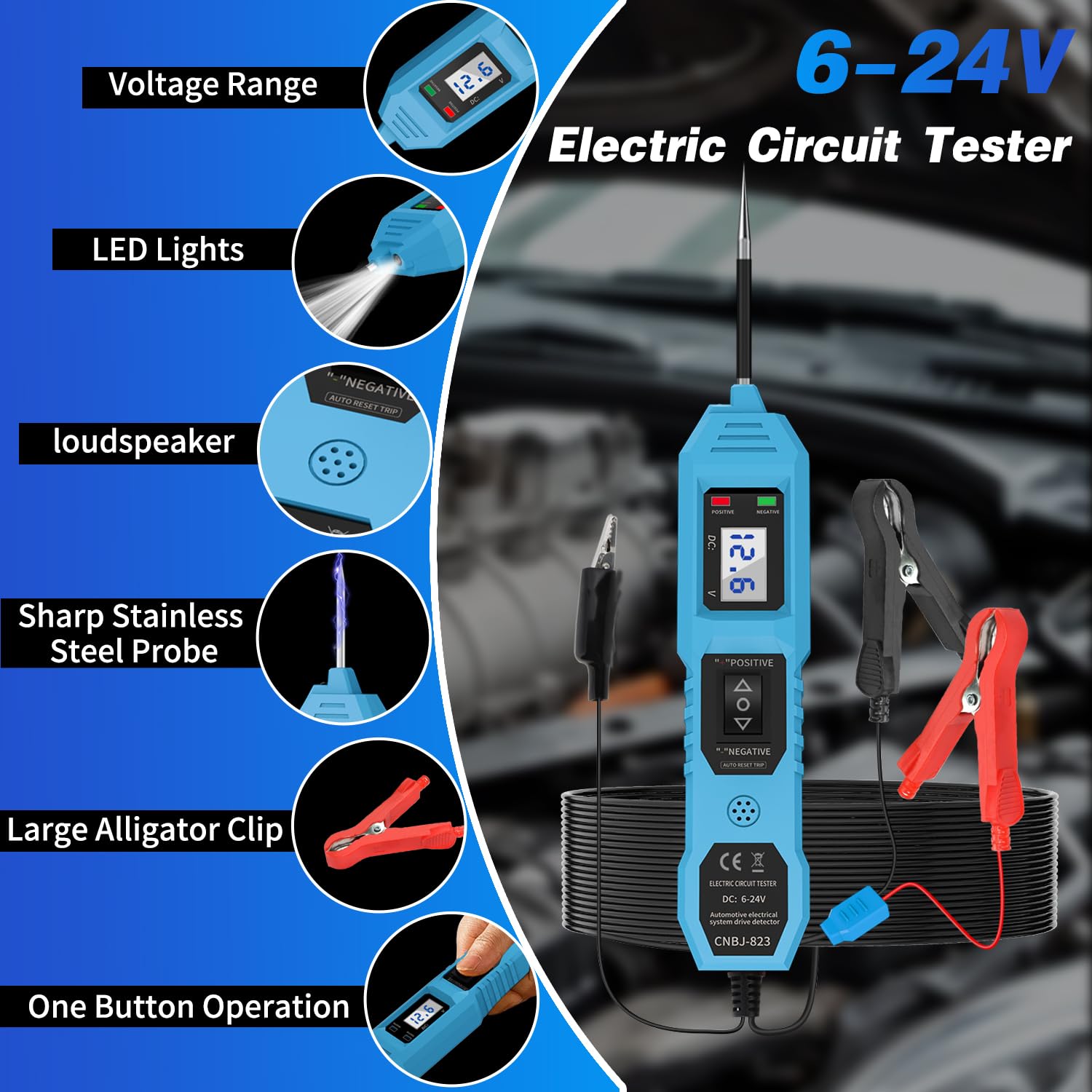 CNBJ-823 Circuit Tester - Detailed Parts and Functions Breakdown