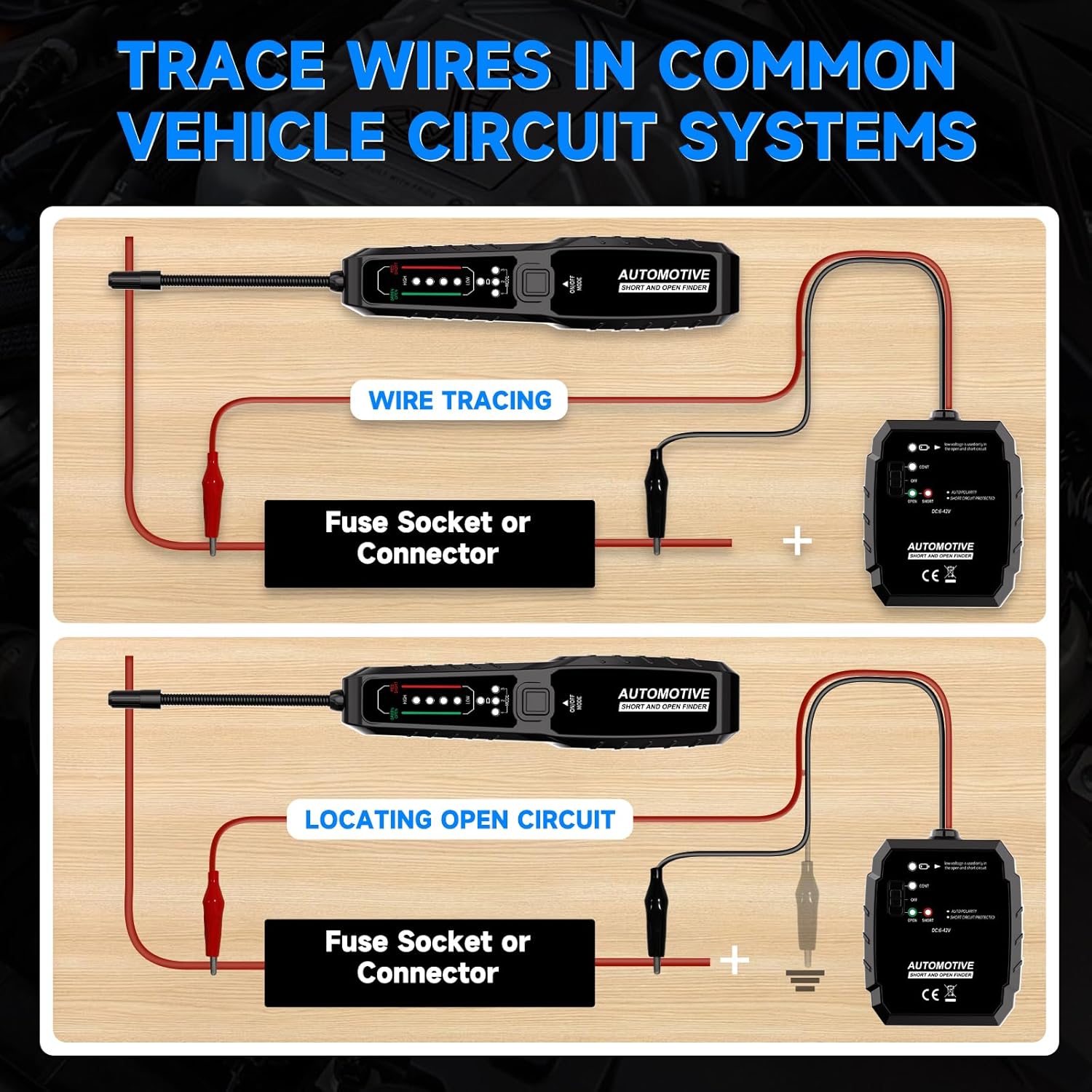 How to Connect Wire Tracer - Alligator Clip Grounding and Positive/Negative Terminal Guide