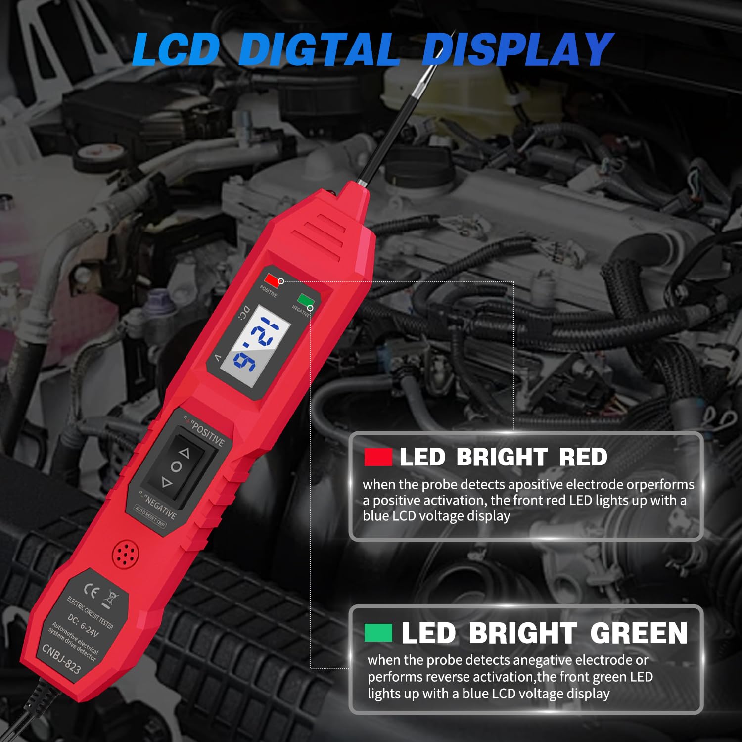 LED Indicator Guide - Red Light for Short Circuit, Green Light for Open Circuit