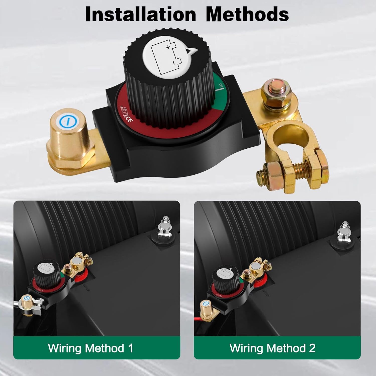 Multiple Installation Methods for Top Post Battery Disconnect Switch