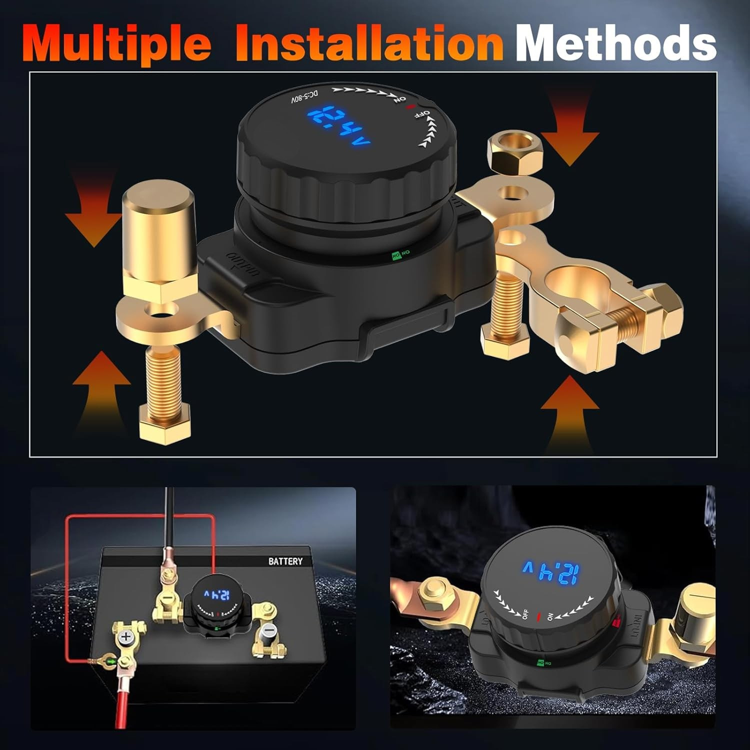 Multiple Installation Methods for Top Post Battery Disconnect Switch