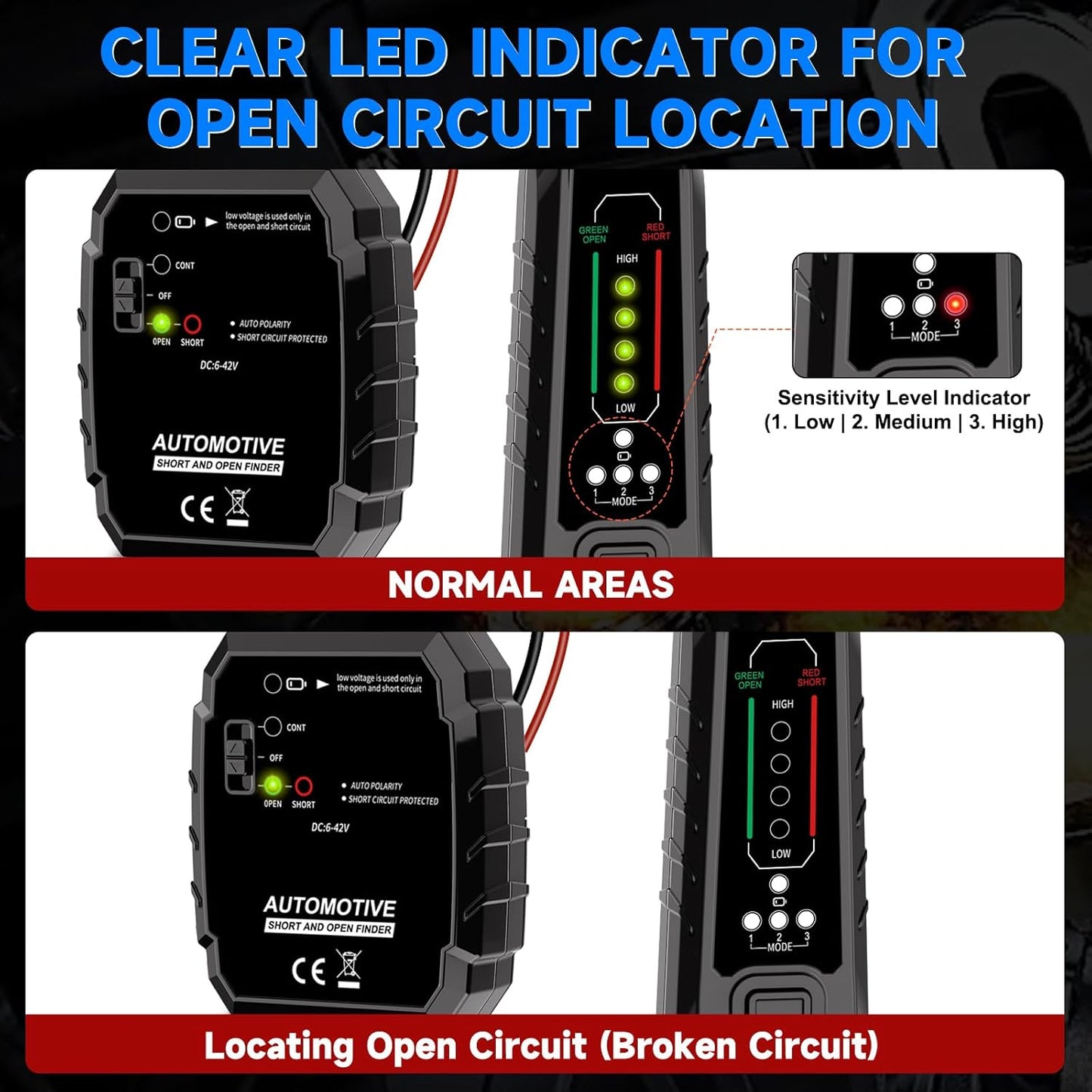 Open Circuit Detection - LED Indicator Light Status When Open Circuit is Detected