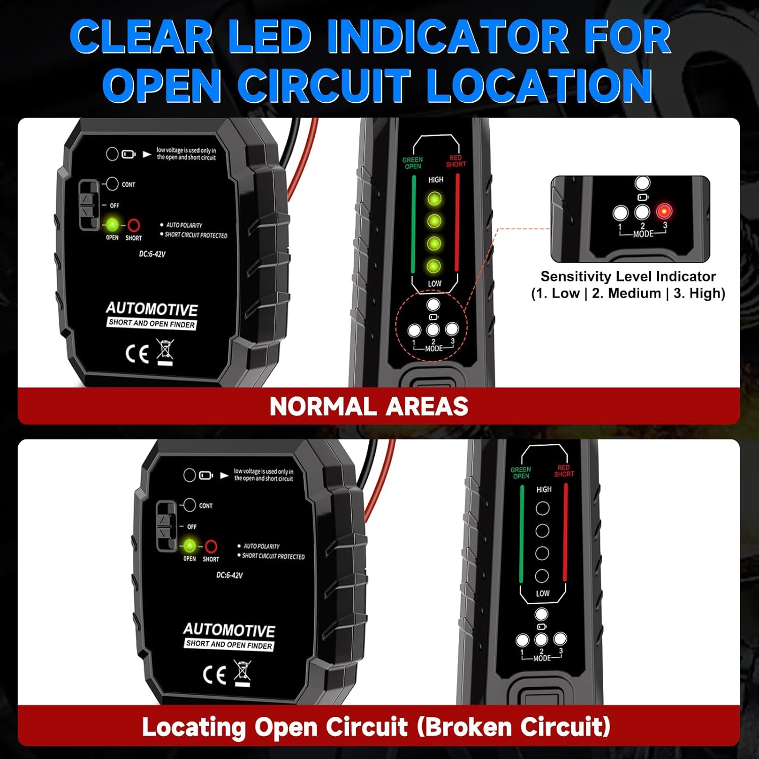 Open Circuit Detection - LED Indicator Light Status When Open Circuit is Detected