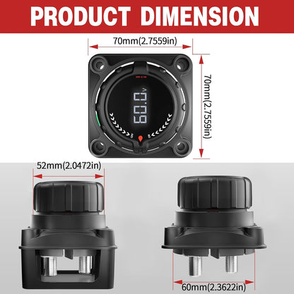 QP009 Battery Disconnect Switch Dimensions and Size Reference