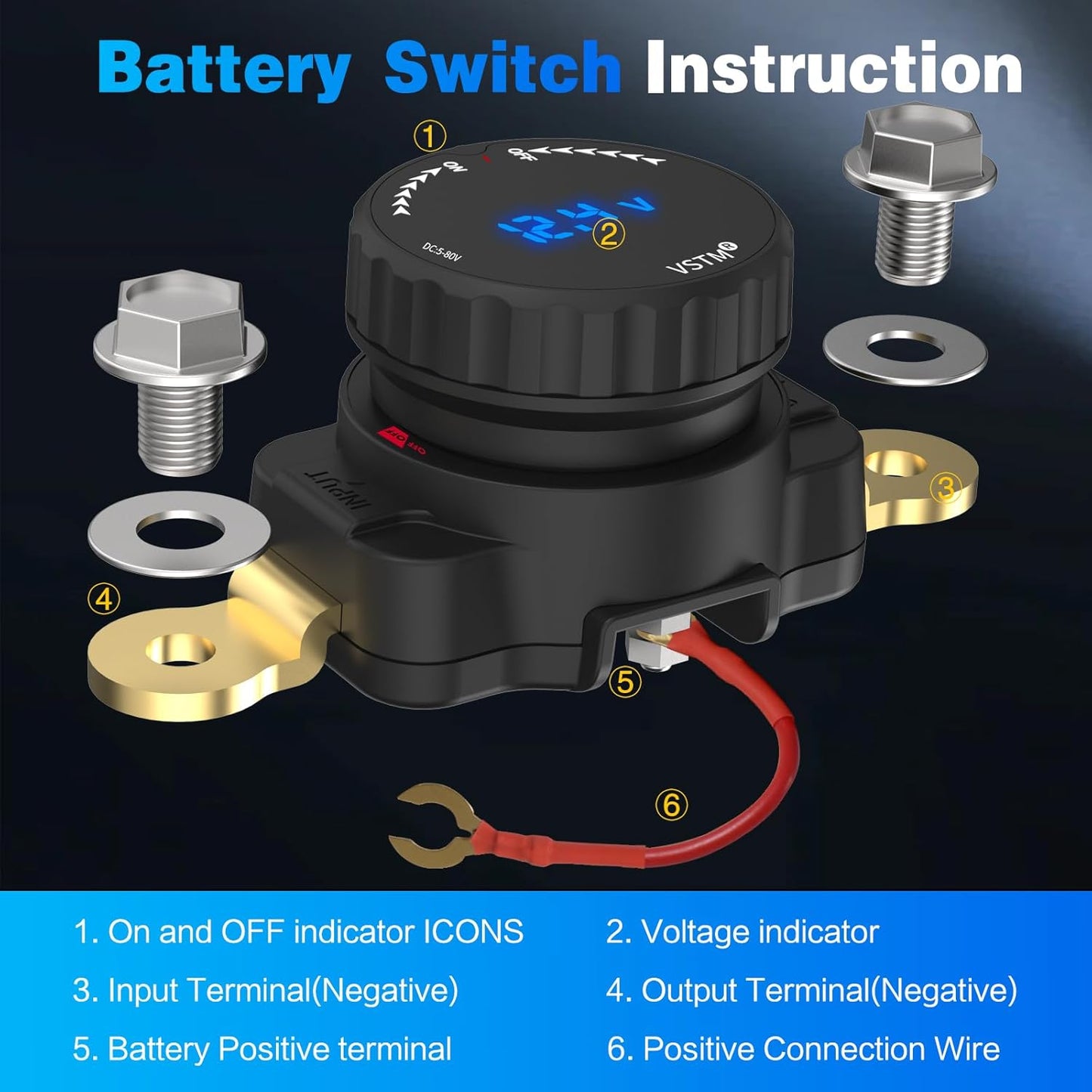 QP011_6 Battery Disconnect Switch Usage Guide and Installation Instructions