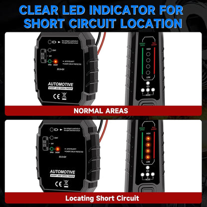 Short Circuit Detection - LED Indicator Light Status When Short Circuit is Detected