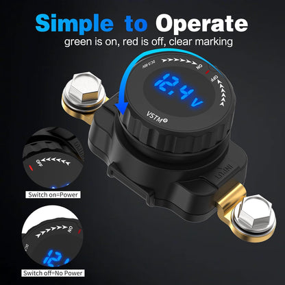 Simple to Operate - Clockwise to Turn On, Counter Clockwise to Turn Off