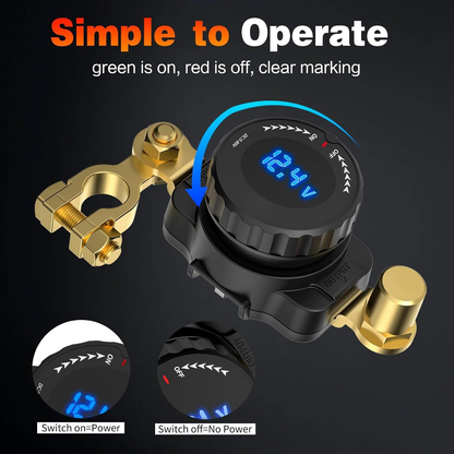 Simple to Operate - Clockwise to Turn On, Counter Clockwise to Turn Off
