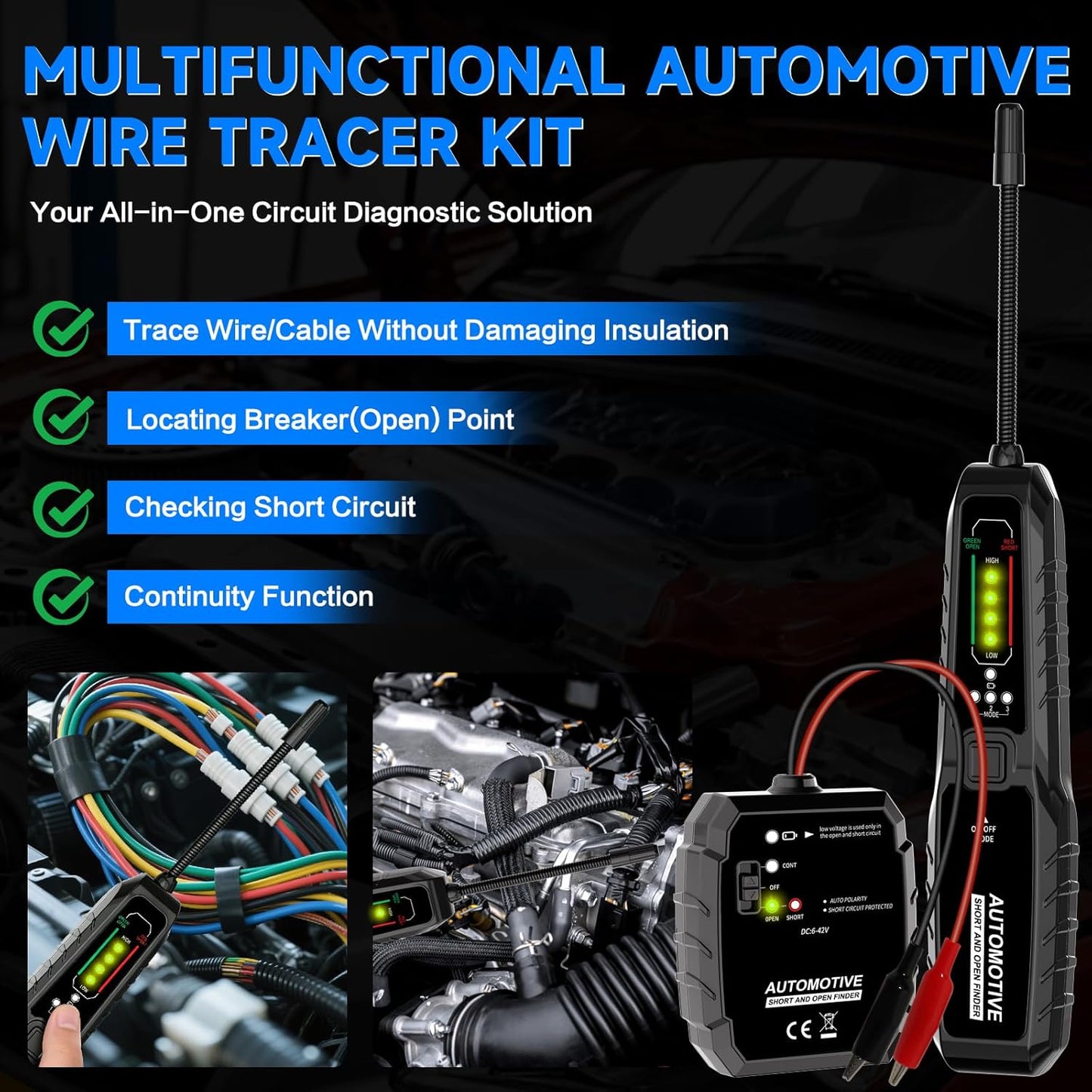 YDS681_1 Wire Tracer Functions - Solve Open Circuit, Short Circuit and Wiring Faults